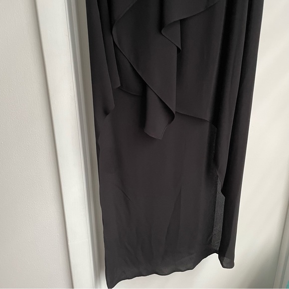 BCBGMAXAZRIA Tara Cascade Ruffle Dress in Black - Picture 7 of 10